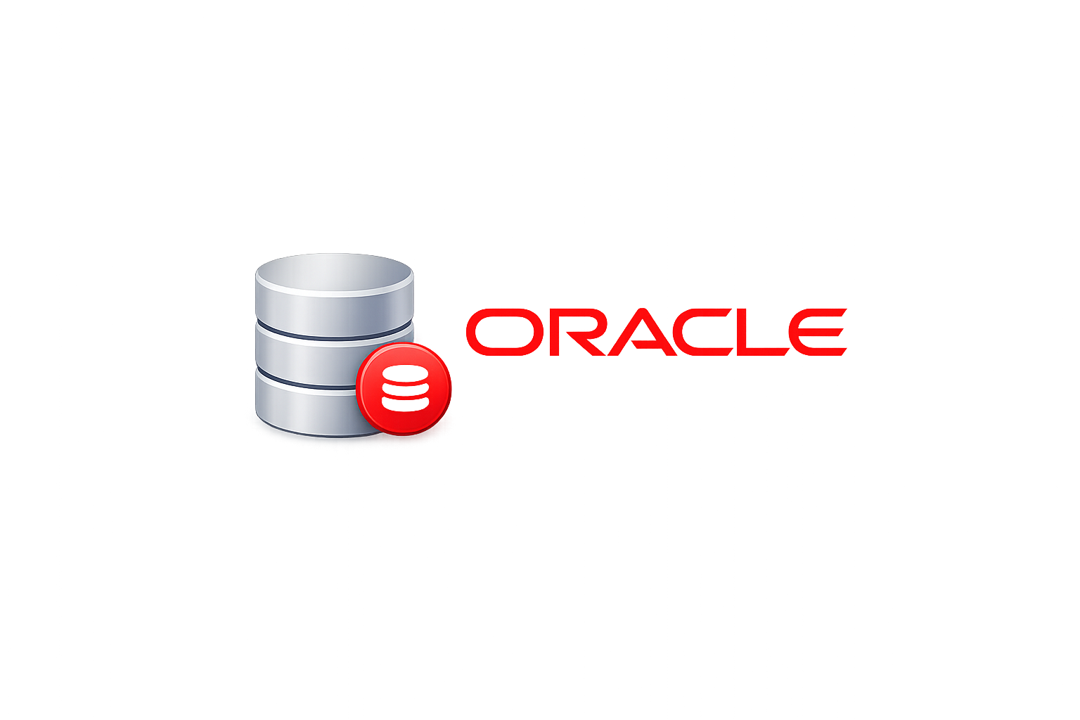 Oracle database icon with logo