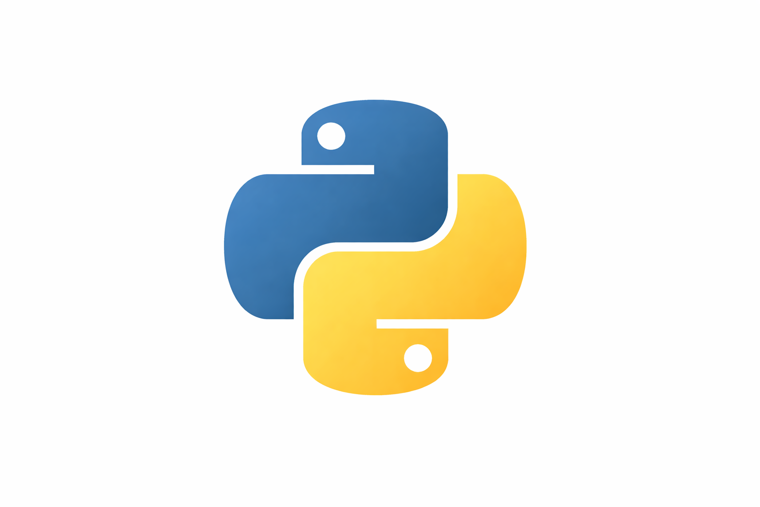 Python logo in blue and yellow