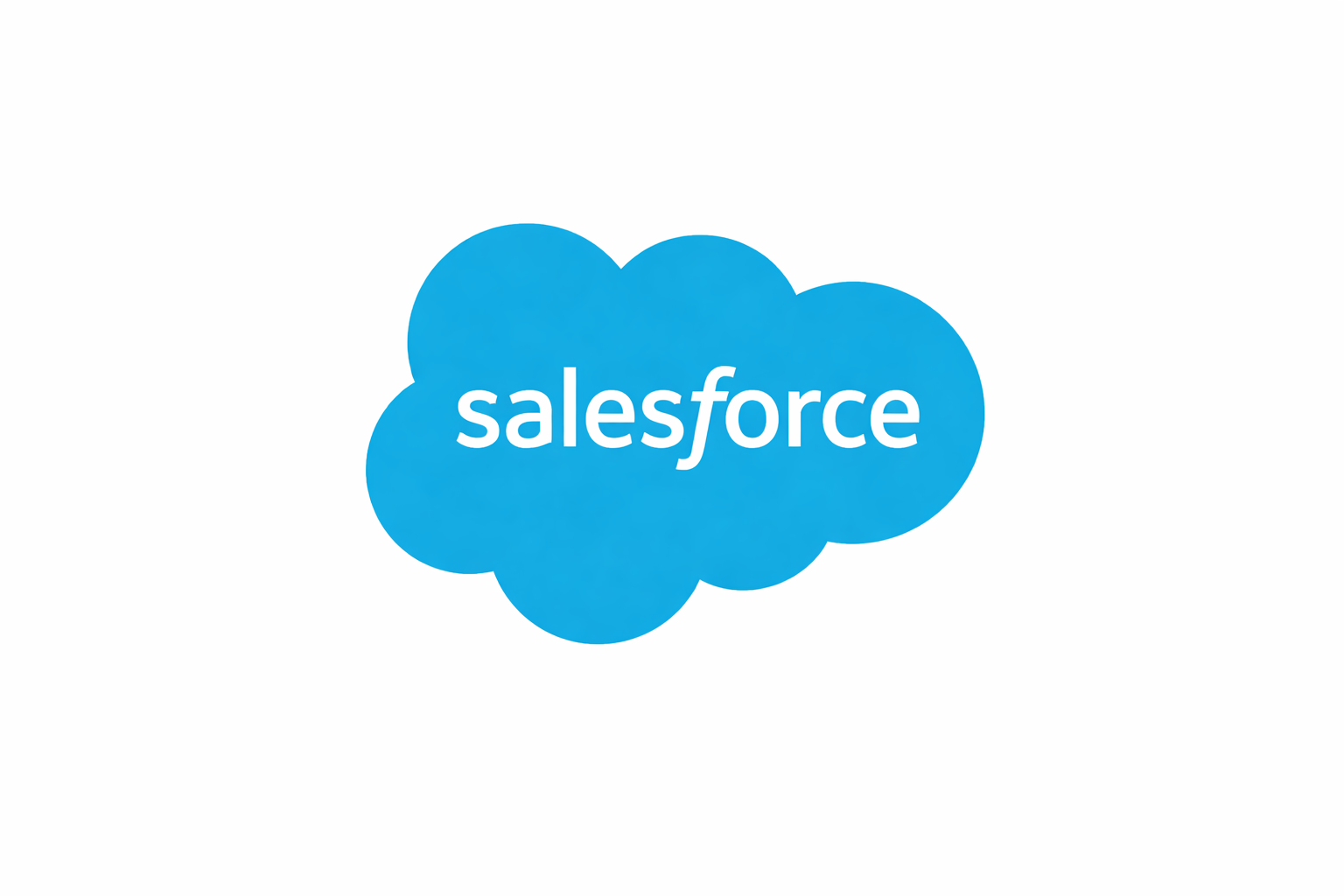 Salesforce logo in blue cloud