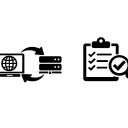 Migration and validation icons Migration and validation icons